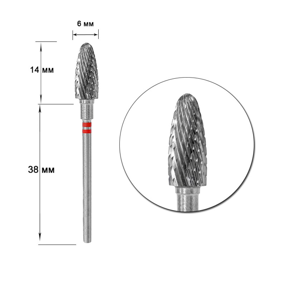 Насадка твердосплавна Staleks Pro Expert кукурудза для лівші FT91R060/14