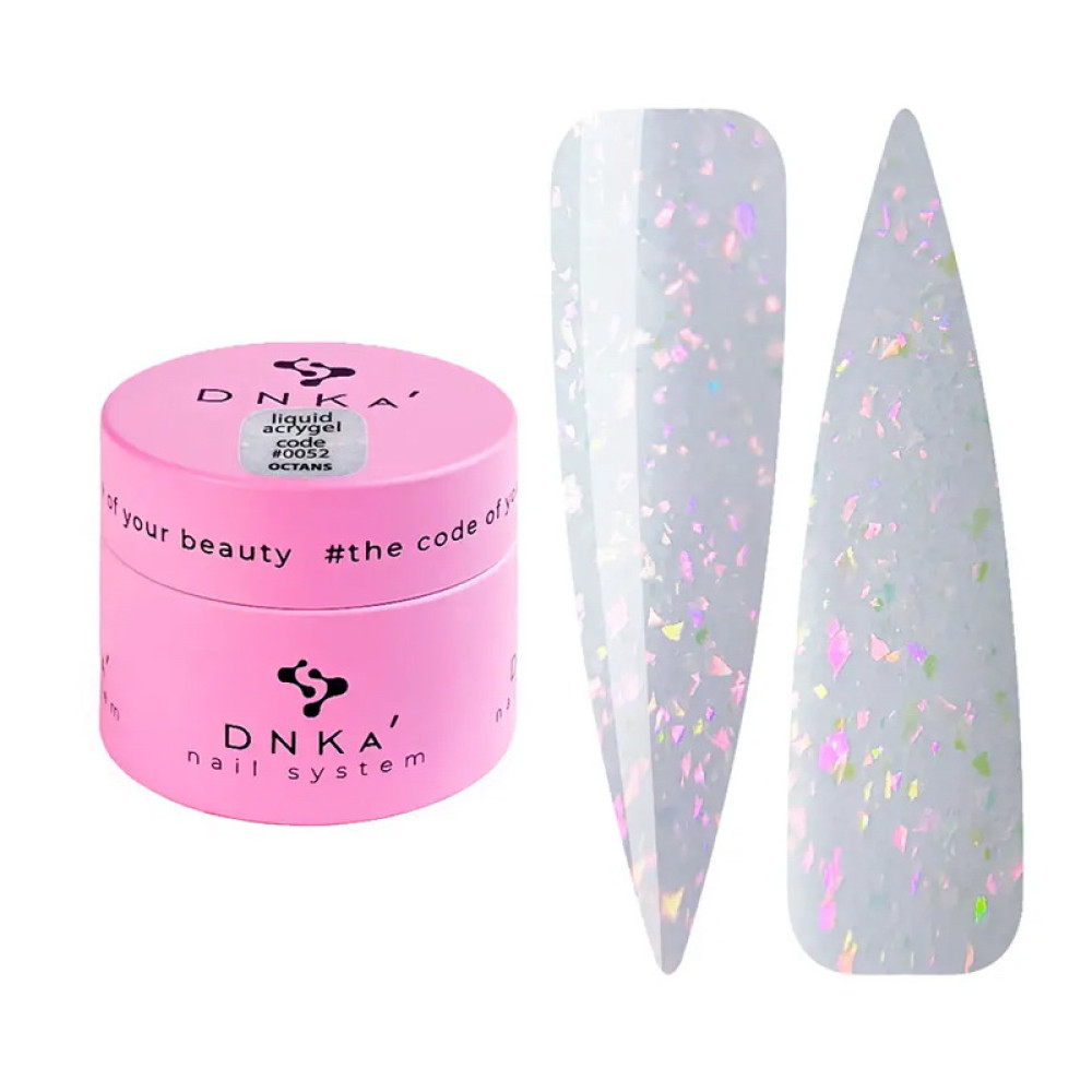 Рідкий гель DNKa Liquid Acrygel Sky Full Of Stars 0052 Octans для зміцнення нігтів 15 мл