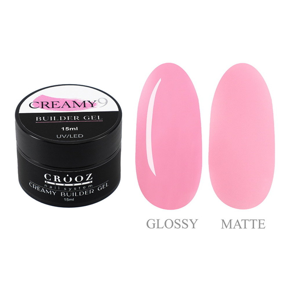 Гель будівельний Crooz Creamy Builder Gel 09 квітковий рожевий 15 мл