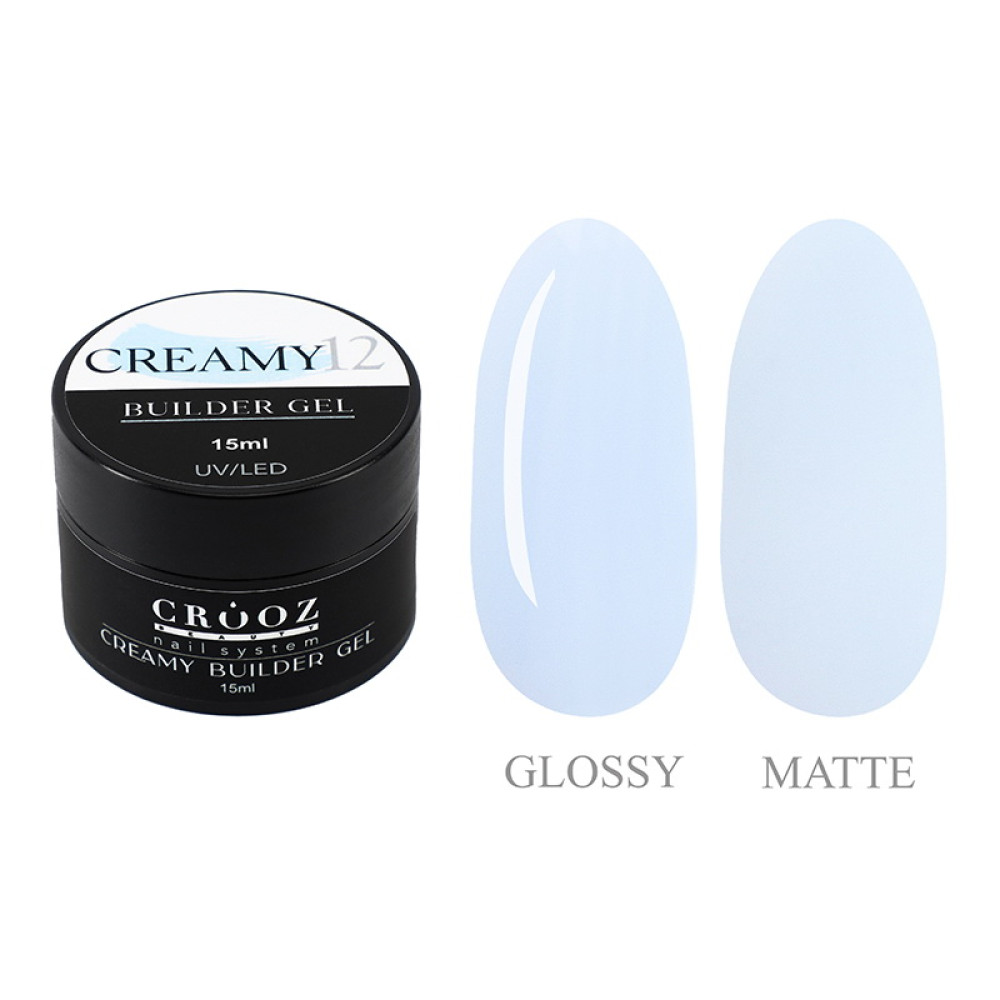 Гель будівельний Crooz Creamy Builder Gel 12 ніжний блакитний 15 мл