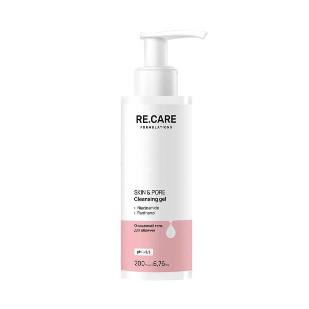 Очищаючий гель для обличчя Skin & Pore Cleansing gel RE.CARE 200 мл