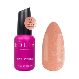 База каучуковая для гель-лака Edlen Professional French Base 02 пудровый с нежным серебряным перламутровым отливом 17 мл