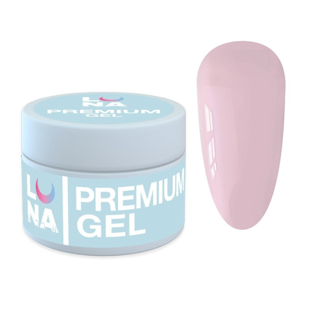 Гель для нарощування Luna Premium Gel 03. блідо рожевий. 15 мл