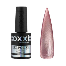 Гель-лак Oxxi Professional Crystal Cat 003 приглушений рожевий з шимером 10 мл