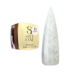 Акрил-гель Steffani Light Acryl Gel 11 для зміцнення нігтів молочний з блискітками 10 мл