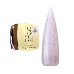 Акрил-гель Steffani Light Acryl Gel 12 для зміцнення нігтів ліловий з блискітками 10 мл
