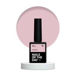 База камуфлирующая Nails Of The Day Cover Base New Formula 12 приглушенный бежево-розовый 10 мл