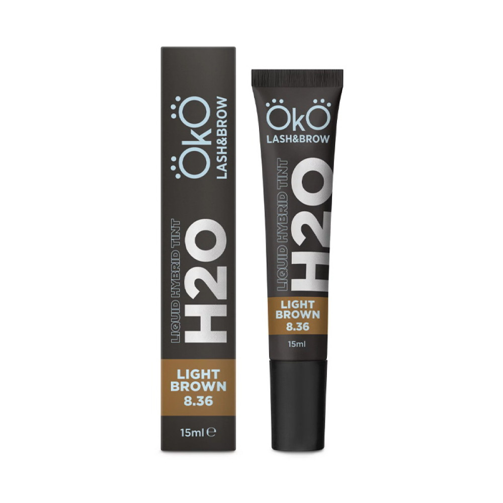 Краска для бровей и ресниц OKO Liquid Hybrid Tint H20 8.36 Light Brown цвет светло-коричневый 15 мл