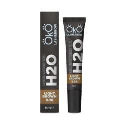 Фарба для брів і вій OKO Liquid Hybrid Tint H20 8.36 Light Brown колір світло-коричневий 15 мл