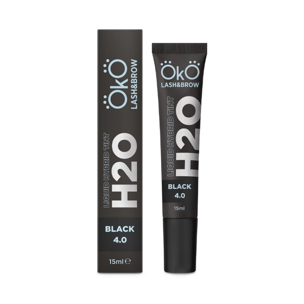 Краска для бровей и ресниц OKO Liquid Hybrid Tint H20 4.0 Black цвет черный 15 мл