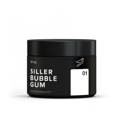 Гель для наращивания и дизайна Siller Professional Bubble Gum Gel 001 в баночке белый 15 мл