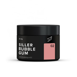 Гель для наращивания и дизайна Siller Professional Bubble Gum Gel 002 в баночке приглушенный розовый 15 мл