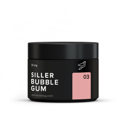 Гель для наращивания и дизайна Siller Professional Bubble Gum Gel 003 в баночке нежный розовый 15 мл