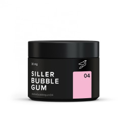 Гель для наращивания и дизайна Siller Professional Bubble Gum Gel 004 в баночке цветочный розовый 15 мл
