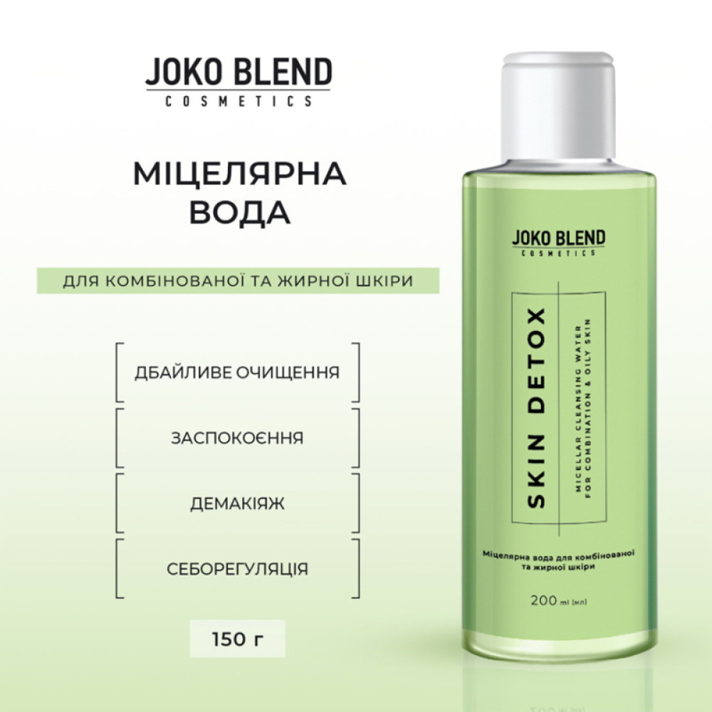 Мицеллярная вода Joko Blend Skin Detox для комбинированной и жирной кожи 200 мл