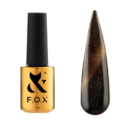 Гель-лак F.O.X Cat Eye Galaxy 001 бронзово-золотий 7 мл