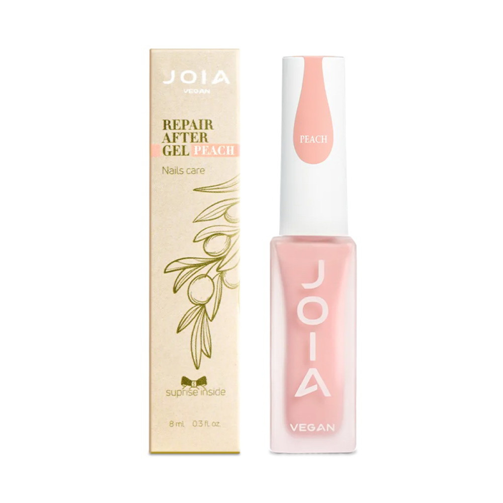 Средство для укрепления ногтей после гель-лака JOIA vegan Repair After Gel Peach минерализованное персиковый 8 мл