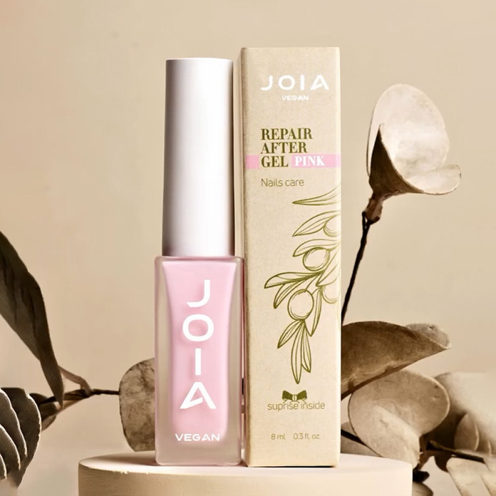 Средство для укрепления ногтей после гель-лака JOIA vegan Repair After Gel Pink минерализованное розовый 8 мл