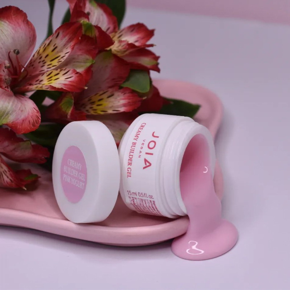 Гель моделюючий JOIA vegan Creamy Builder Gel Pink Yogurt молочно-рожевий 15 мл