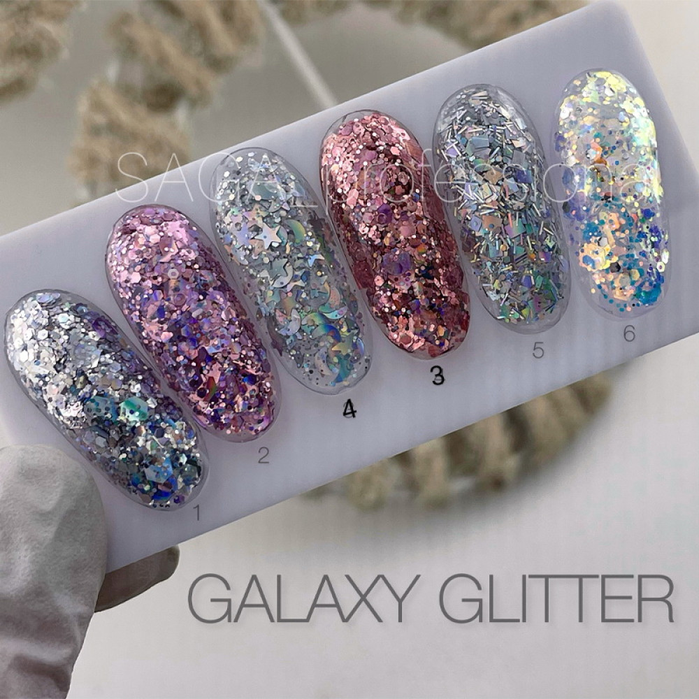 Глітерний гель Saga Professional Galaxy Glitter 02. 8 мл