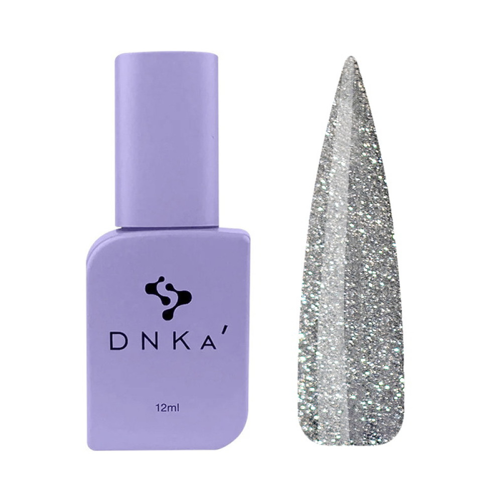 Гель-лак DNKa Polish Gel Autumn Kiss 0138 светоотражающий с витражным эффектом серо-серебристый 12 мл