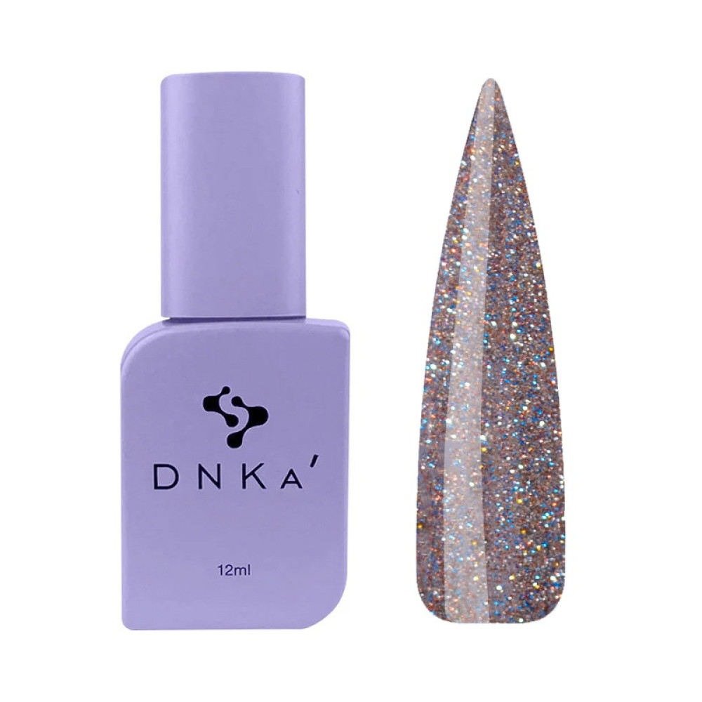 Гель-лак DNKa Polish Gel Autumn Kiss 0139 светоотражающий с витражным эффектом розово-серебристый 12 мл