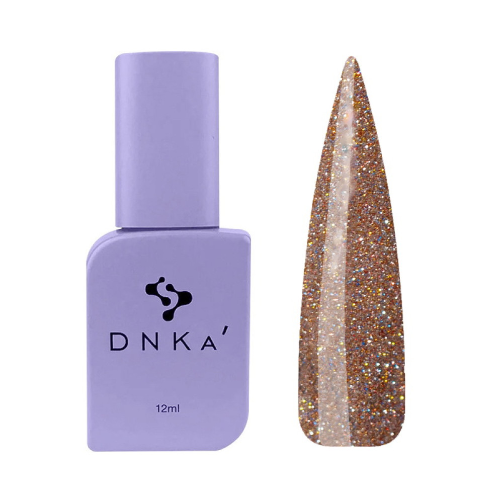 Гель-лак DNKa Polish Gel Autumn Kiss 0141 светоотражающий с витражным эффектом розовый шоколад 12 мл