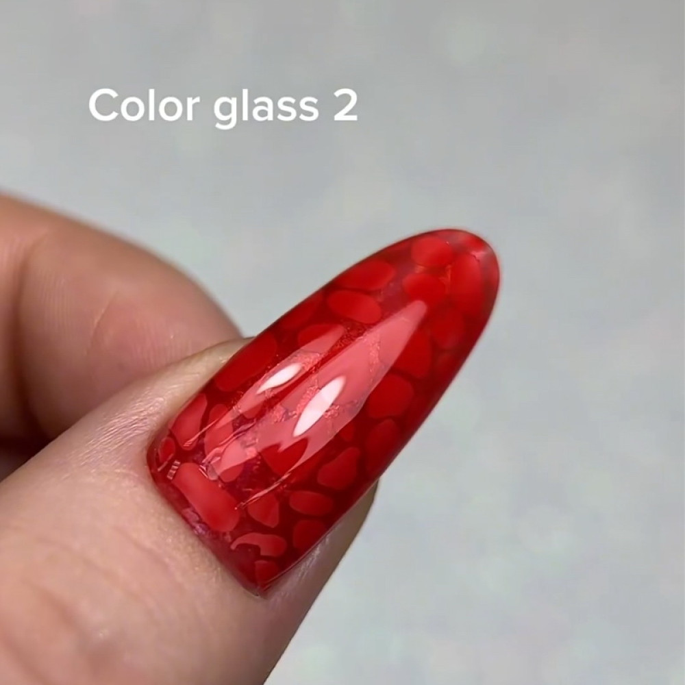 Гель-лак Elise Braun Color Glass 002 вітражний червоний 10 мл