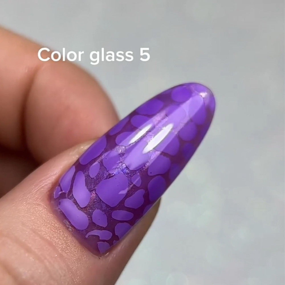 Гель-лак Elise Braun Color Glass 005 вітражний бузково-фіолетовий 10 мл