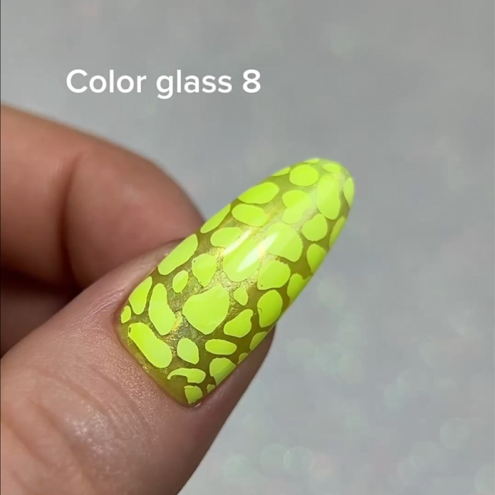 Гель-лак Elise Braun Color Glass 008 вітражний лимонний 10 мл