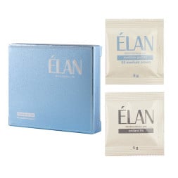 Гель-фарба для брів ELAN 03 Medium Brown світло-коричневий та кремовий окисник 3% в саше 5 г