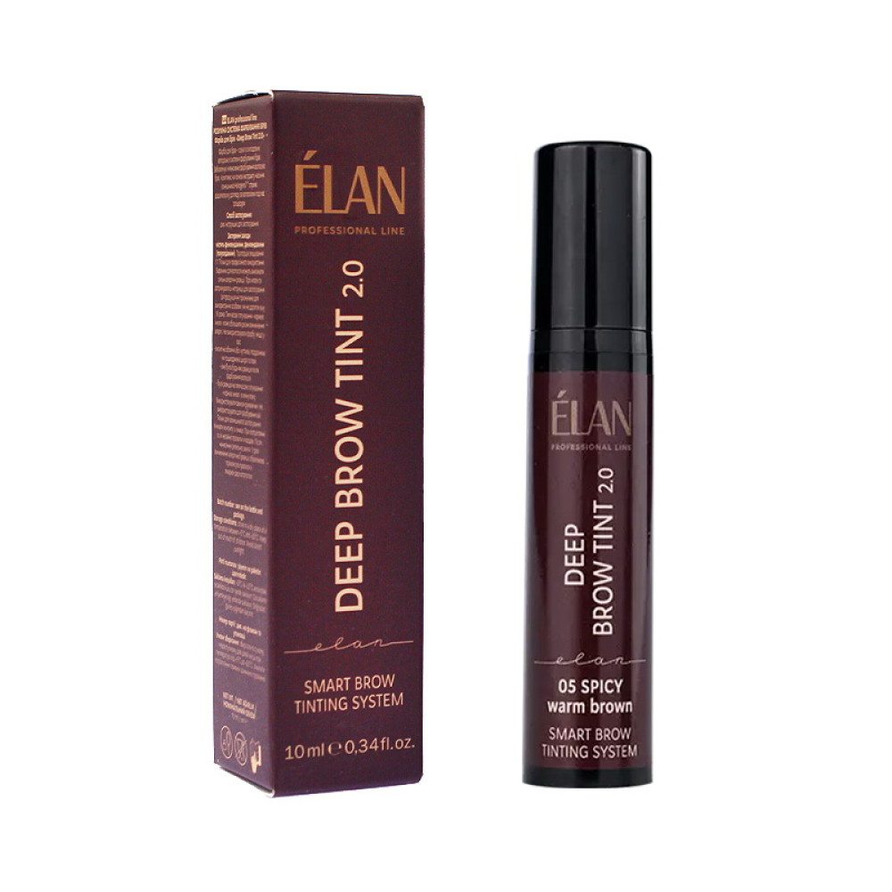 Краска для бровей ELAN Deep Brow Tint 2.0 05 Spicy Warm Brown 10 мл