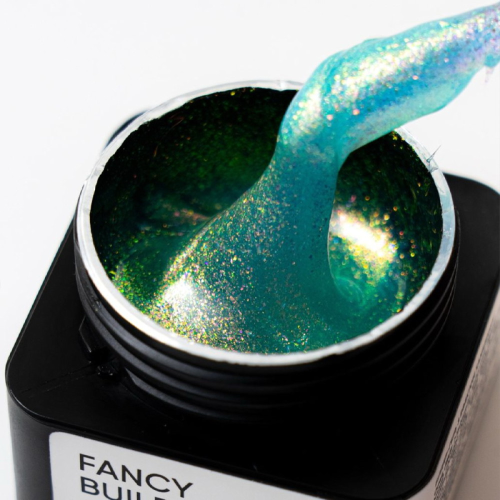 Билдер-гель Jerden Proff Fancy Builder Gel 02 Emerald City для наращивания и моделирования с эффектом хамелеона светлый изумруд 20