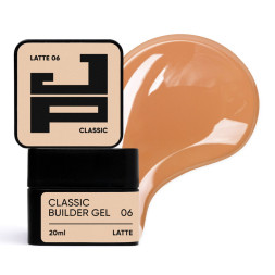 Білдер-гель Jerden Proff Classic Builder Gel 06 Latte класичний для моделювання та зміцнення латте 20 мл