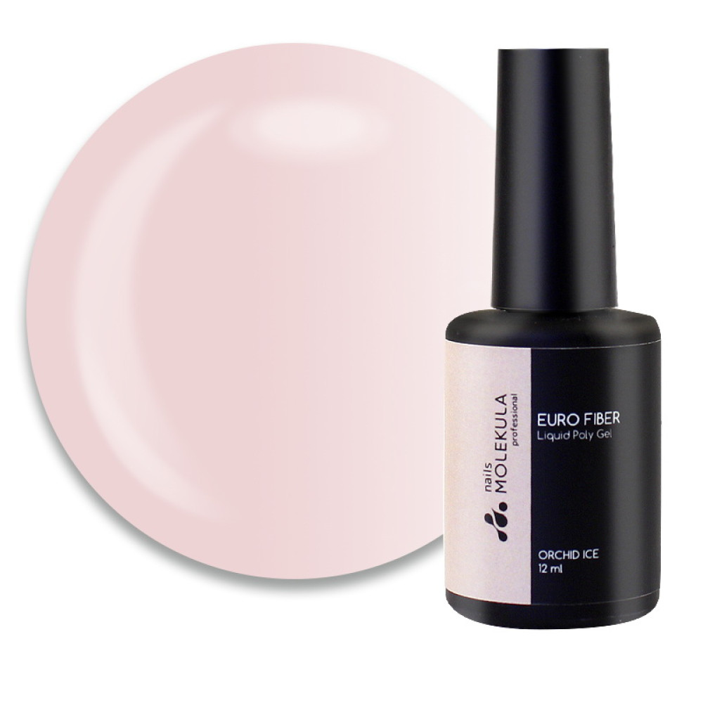 Гель моделюючий для нігтів Nails Molekula Euro Fiber Gel FG1213 Rose Quartz рожевий кварц 12 мл