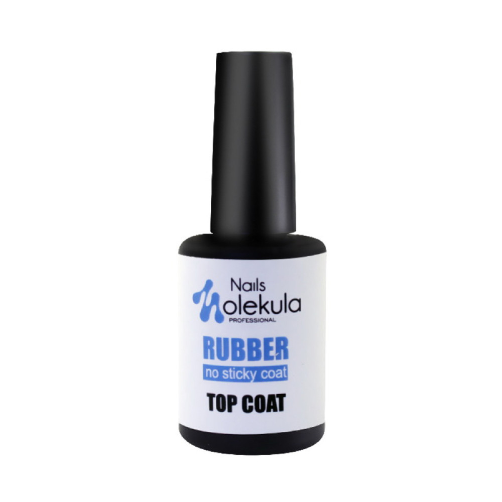 Топ каучуковый для гель-лака без липкого слоя Nails Molekula Rubber No Sticky Top Coat. 12 мл