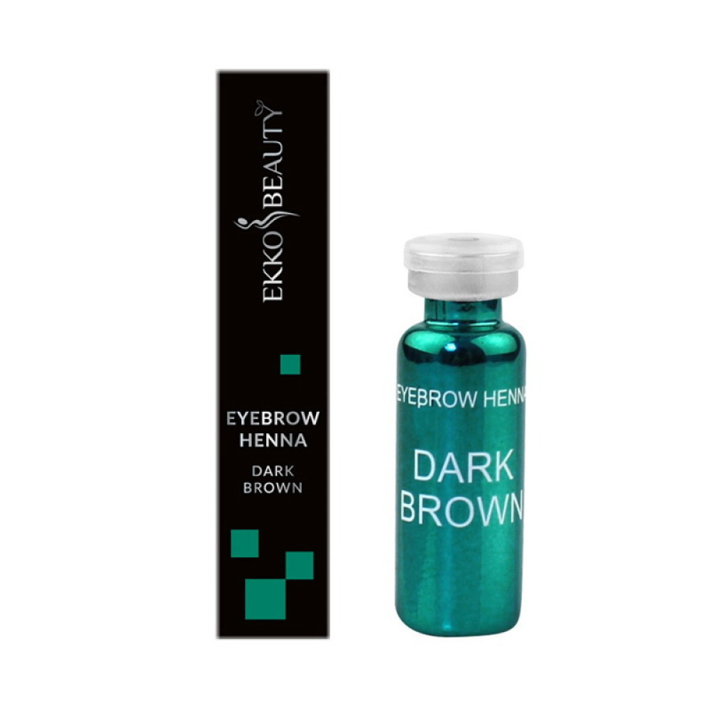 Хна для брів EkkoBeauty Dark Brown темно-коричневий 5 мл