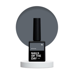 Гель Nails Of The Day Bottle Gel 16 с кисточкой. графитовый. 10 мл
