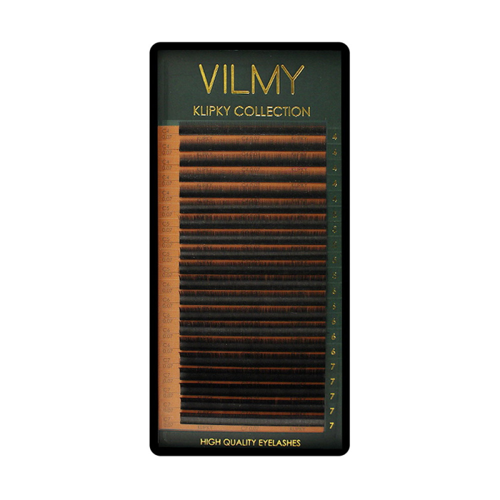 Ресницы Vilmy Klipky Black 20 рядов mix C 0.07 (4-7 мм) черные