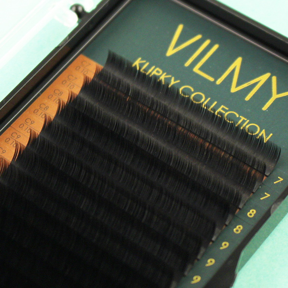 Ресницы Vilmy Klipky Black 20 рядов mix C 0.10 (7-14 мм) черные