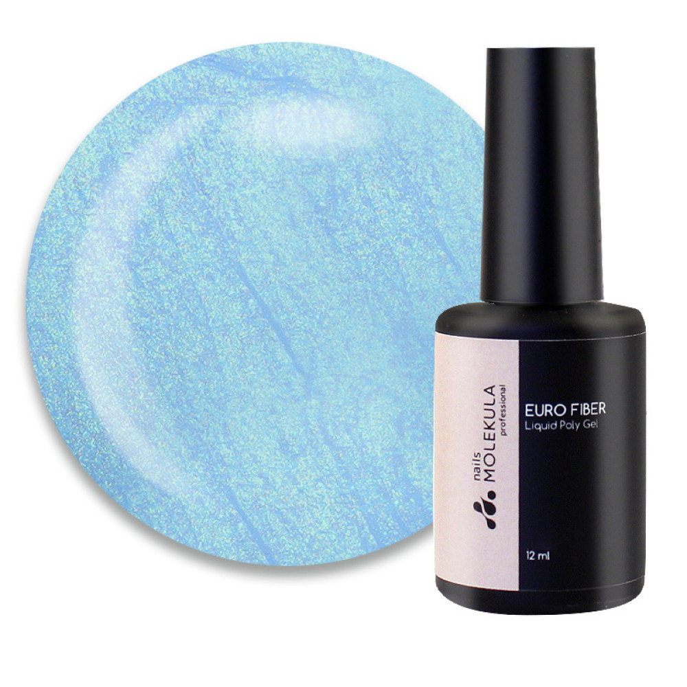 Гель моделюючий для нігтів Nails Molekula Euro Fiber Gel W04 Sea Breeze морський бриз 12 мл