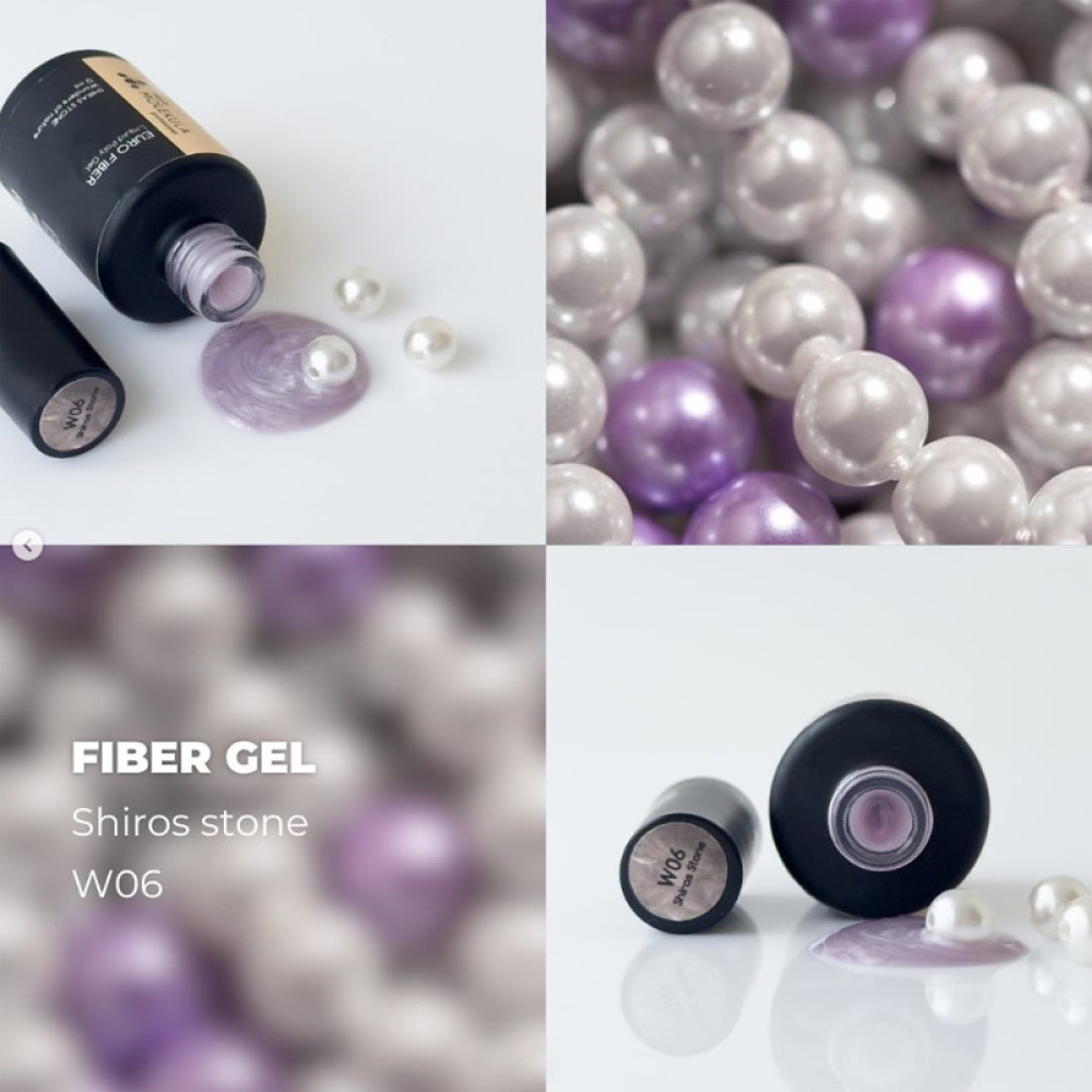 Гель моделюючий для нігтів Nails Molekula Euro Fiber Gel W06 Shiras Stone ширазський камінь 12 мл