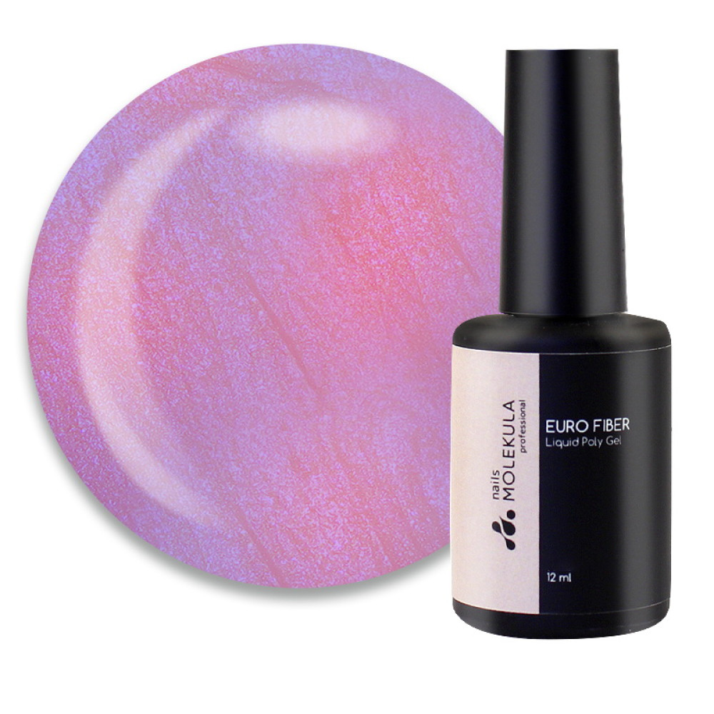 Гель моделюючий для нігтів Nails Molekula Euro Fiber Gel W10 Astral Night астральна ніч 12 мл