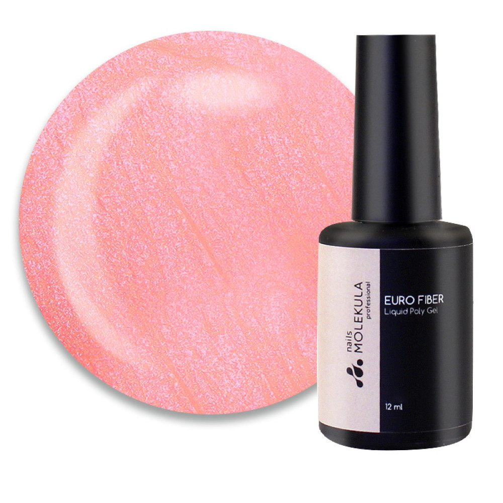 Гель моделюючий для нігтів Nails Molekula Euro Fiber Gel W11 Pink Lake рожеве озеро 12 мл