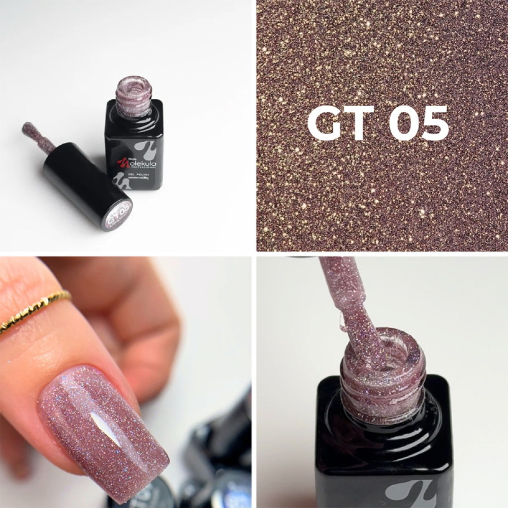 Гель-лак Nails Molekula Glint Touch GT05 світловідбиваючий 6 мл