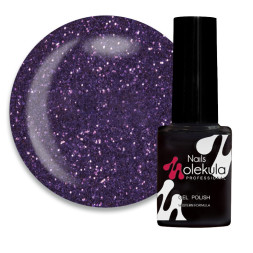 Гель-лак Nails Molekula Glint Touch GT07 светоотражающий фиолетовый 6 мл