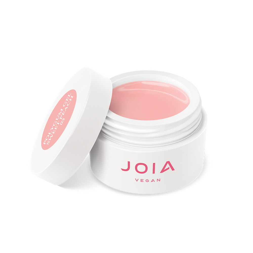 Гель-жвачка для моделирования и объемных дизайнов JOIA vegan Polygum Gel 03 Sweet Peach нежно-персиковый 15 мл