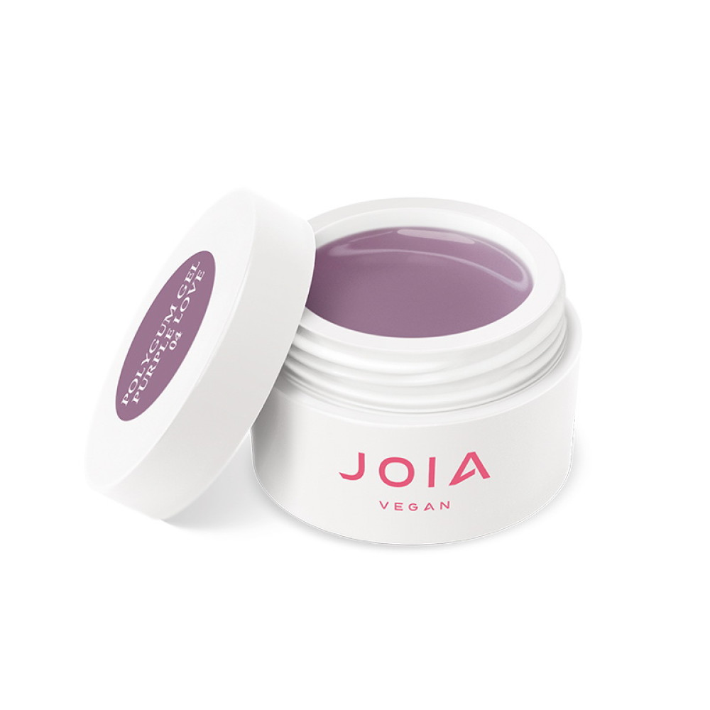 Гель-жвачка для моделирования и объемных дизайнов JOIA vegan Polygum Gel 04 Purple Love дымчато-пурпурный 15 мл