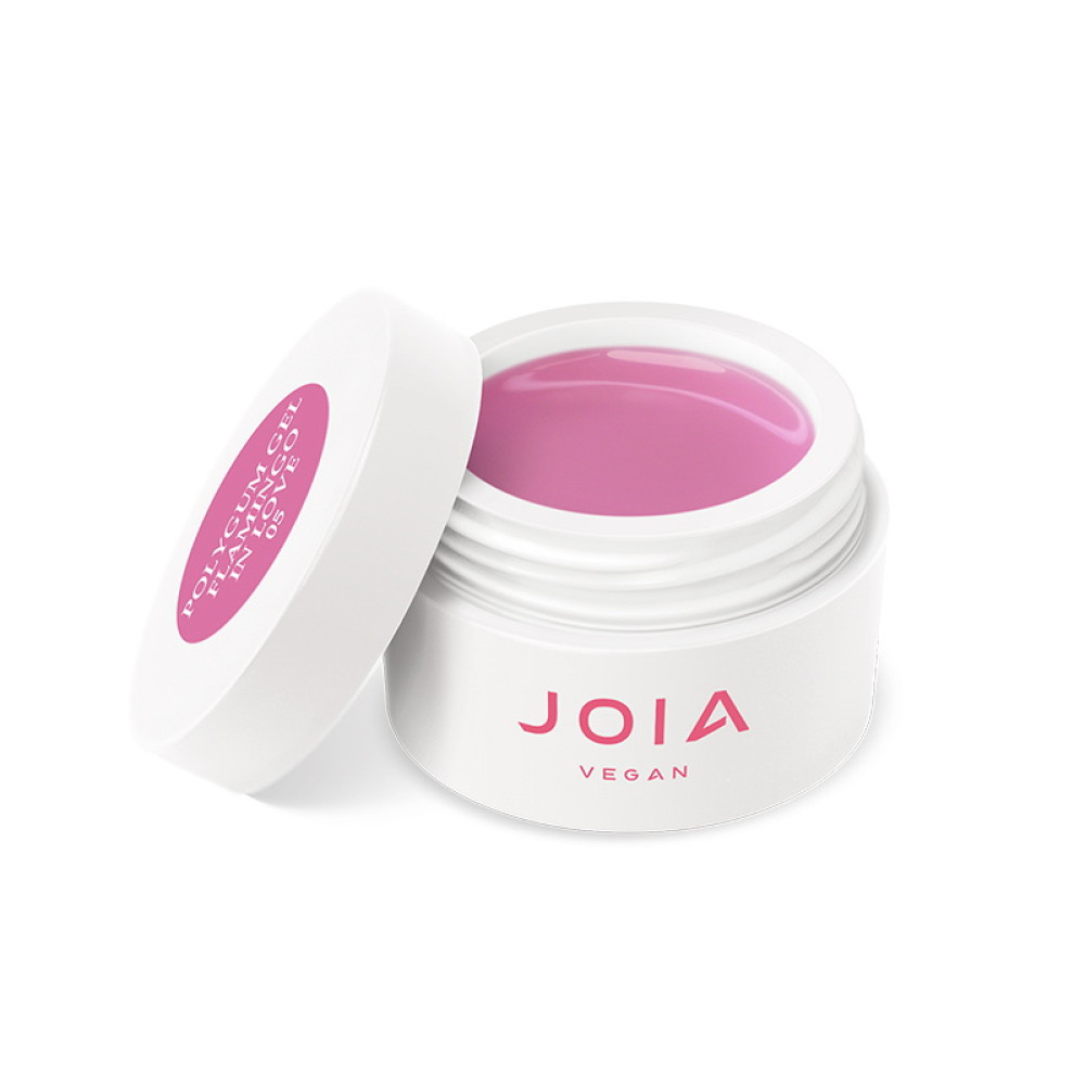 Гель-жвачка для моделирования и объемных дизайнов JOIA vegan Polygum Gel 05 Flamingo in Love хрупкая розовая орхидея 15 мл