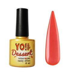 Гель-лак Yo nails Dessert № 201 витражный красный 8 мл